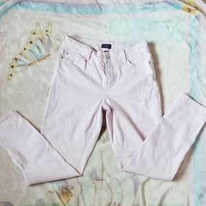 NYDJ baby pastel pink mid rise ankle jeans